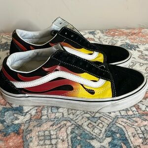 Vans size 9 fire sneakers